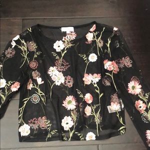 Long sleeve crop top